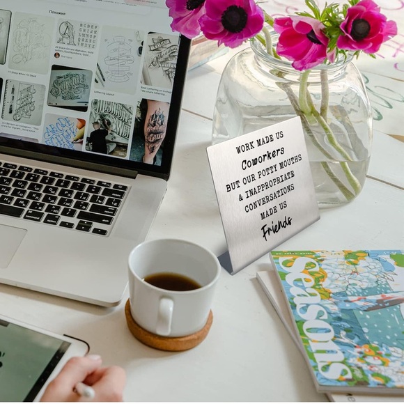 Silver Desk Sign with Humorous Quote - Picture 3 of 3